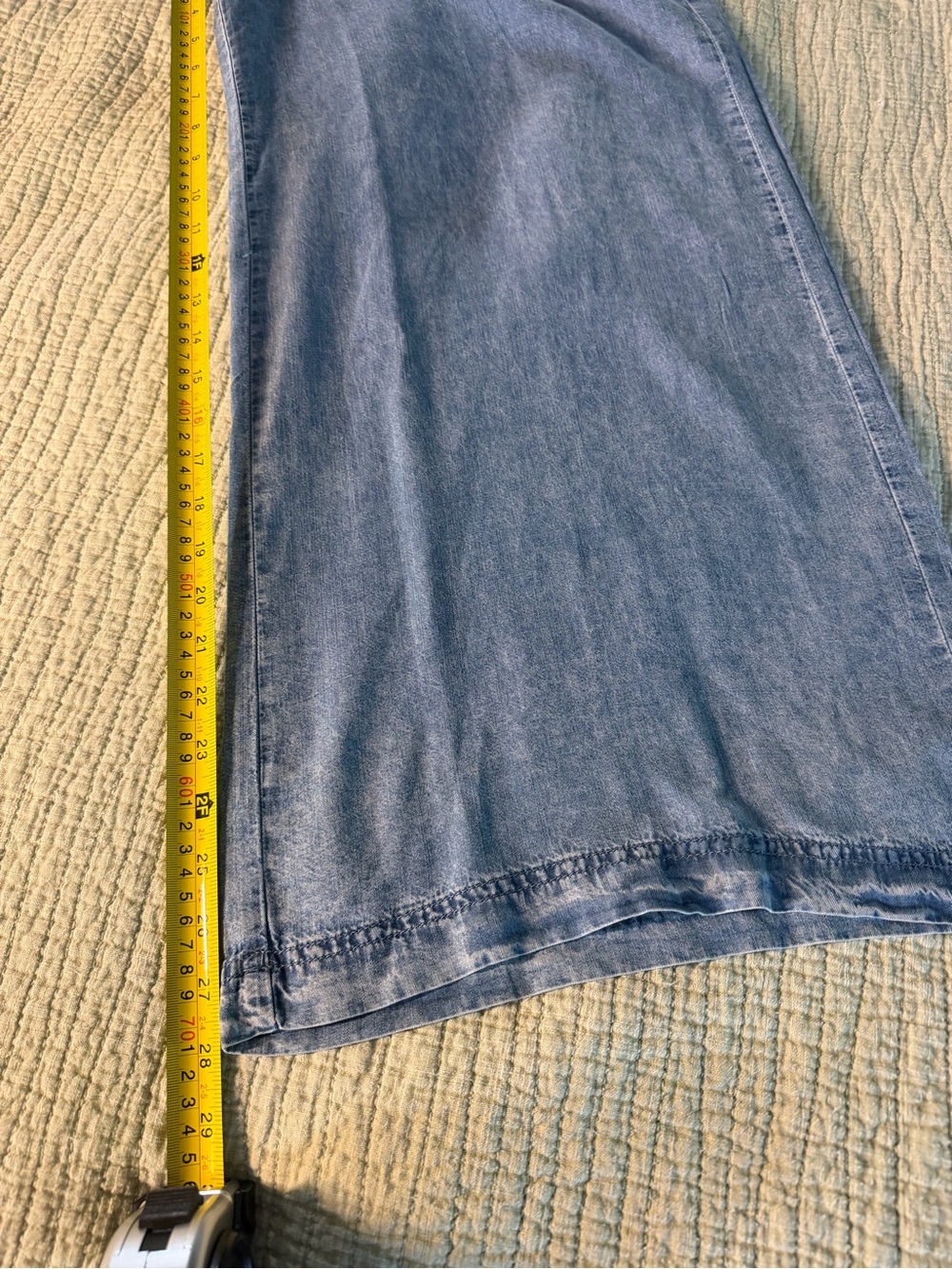 SPLENDID Angie Light Indigo Wide-Leg  Drawstring Pant with Tie  NWT’s  size Lg - Picture 11 of 16